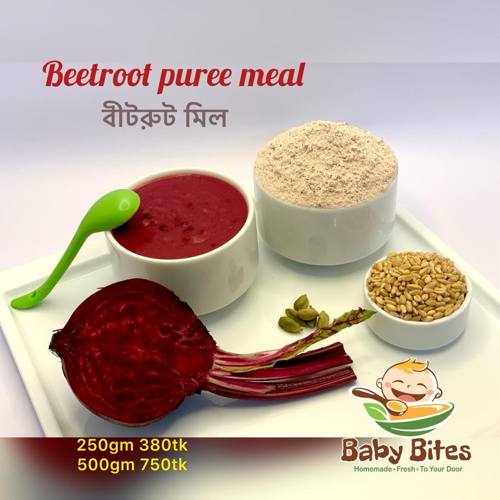 Beetroot puree meal
